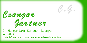 csongor gartner business card